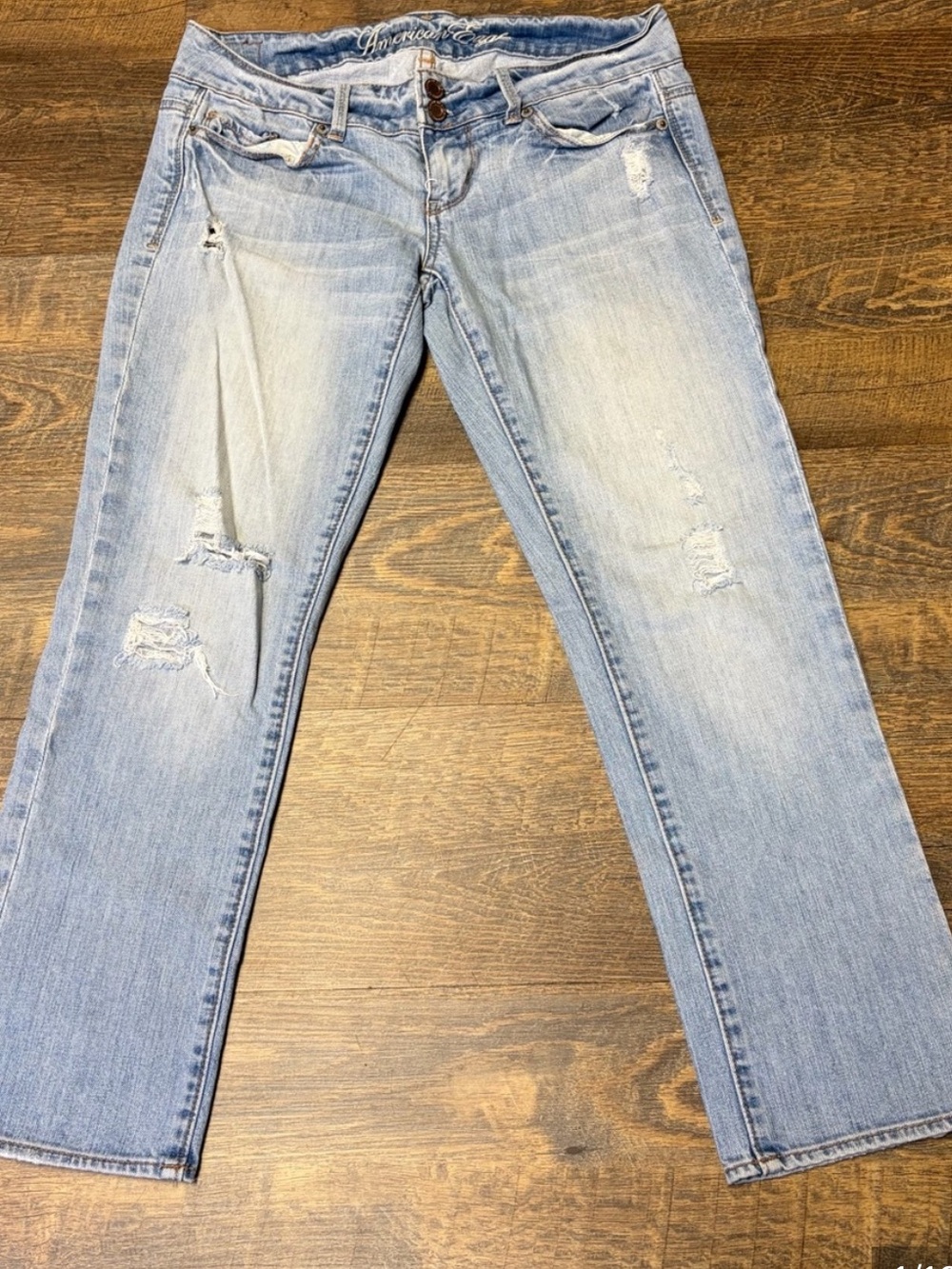 Vintage American Eagle Outfitters Light Blue Distressed low rise